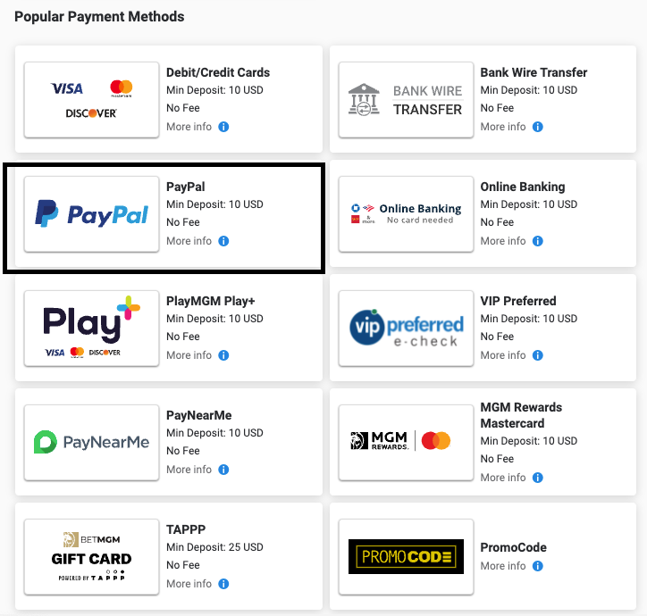 paypal deposit